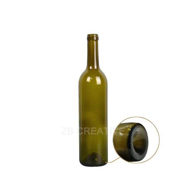 Standard 750ml Bordeaux Wine Bottles Cork Top For Red Wine 470g 1701K-1