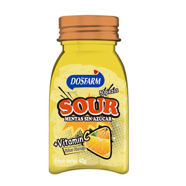 Lemon Sour Lozenge Natural Colors Healthy Hard Candy For Room Temperature Storage
