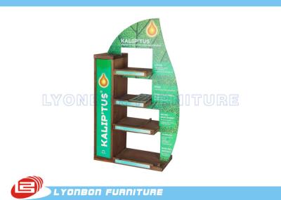 Mall Center Green Solid Wood Countertop Display Stand MDF , 450mm * 200mm * 700mm