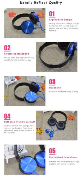 Foldable No Brand Cheap Bulk Headphones Wired Headphone Portable On-ear Headset 3.5mm Jack Headphones For Promotion Gift