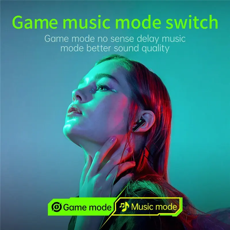 Lenovo GM1 PRO Black TWS Wireless Earbuds ODM Bluetooth Gaming Earphones