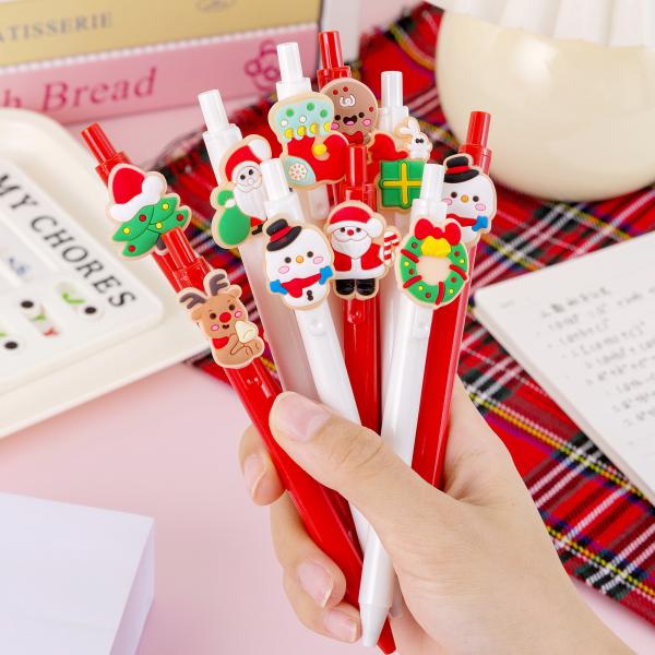 Cartoon Plastic Gel Pen 0.5mm Christmas Constant Ink Press Signature Neutral Pen