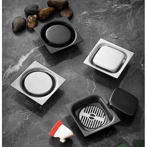 4 Inch Square Commercial Stainless Steel Floor Drains For Kitchen Bathroom Garage