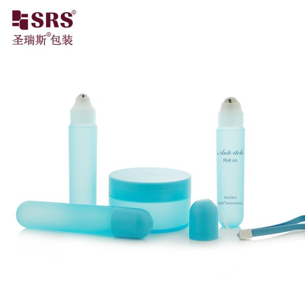 18ML 20ML 25ML Empty Plastic Roll On Bottle Custom Color Options With Lanyard Design Keychain Cap