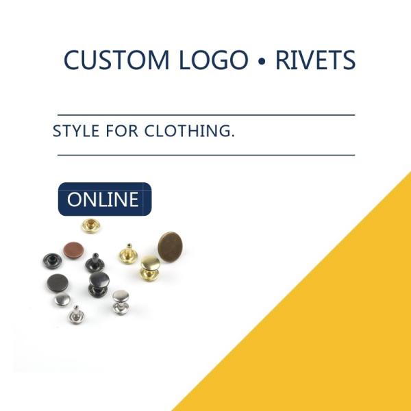 O logotipo feito sob encomenda do bolso pequeno das calças de brim do tamanho/rebite de bronze das calças de brim do metal/rebite 2 do volume parte a roupa de couro