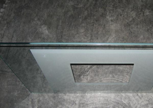 Flat Range Hood Glass , Curved Glass Chimney Hood With Safety Corners