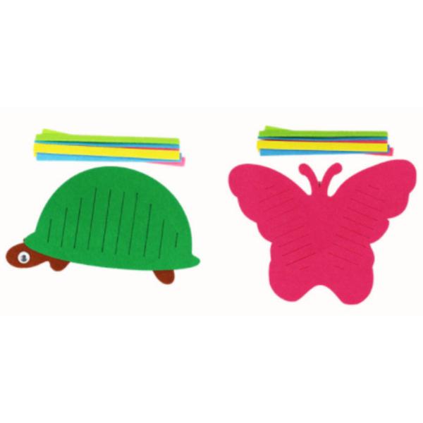 kids children felt non-woven knitted work creative diy crafts kits kids hand craft knitting weaving DIY felt material