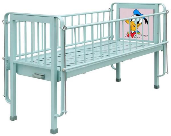 Camas de hospital pediatras móveis para crianças com a única manivela manual