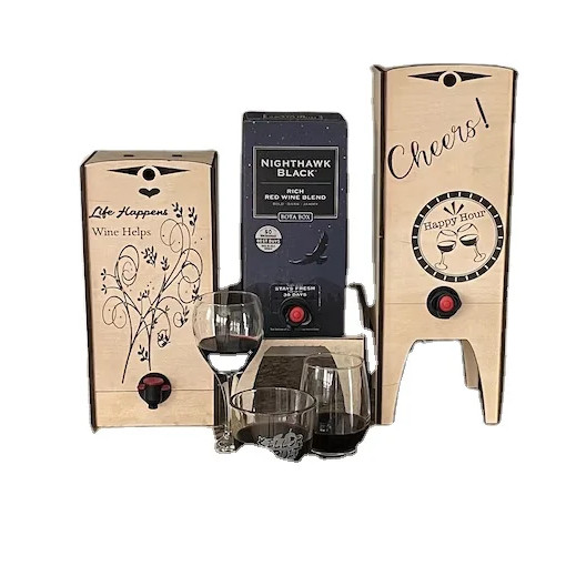 Wooden Wine Box Display Stand for Multiple Sizes of Boxes Hand Crafted Winebox