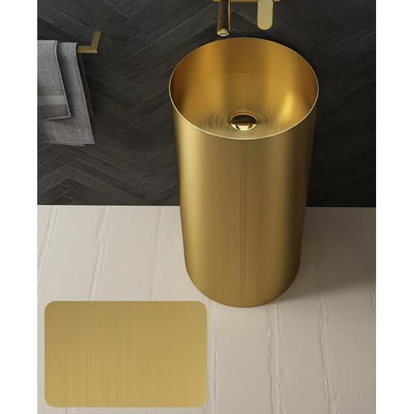 Luxury Metal Sink Pedestal , Freestanding Pedestal Basin Stainless Steel 304 Material