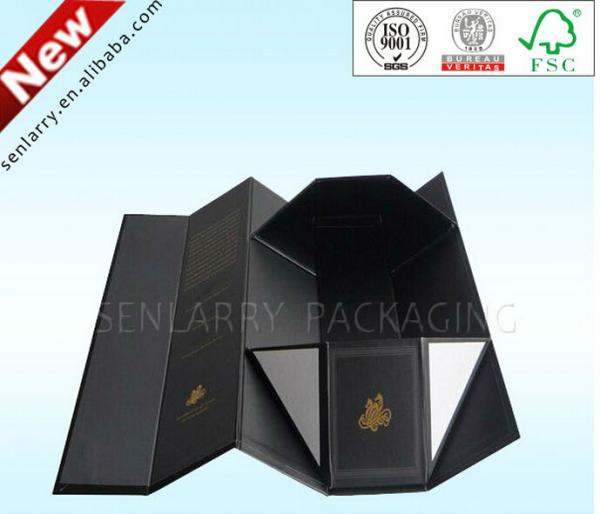 single folding paper wine box with 1000pcs or 500pcs MOQ