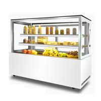 Lâmpadas LED de vidro preto e branco para sobremesa, display de bolo, congelador com compressor Danfoss