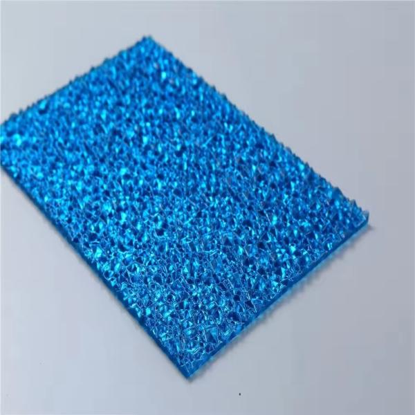OEM Outdoor Parks Clear Plastic Wall Panels  Embossed Solid Polycarbonate Sheet