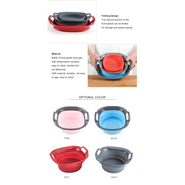 Tasteless Silicone Kitchenware Silicone Washing Basket