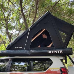 Outdoor Pop Up Car Rooftop Tent Hard Shell Car Tent 2.3m Telescopic Aluminum