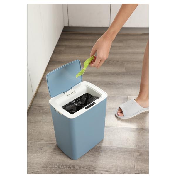 Free Standing 2 Side Intelligent Automatic Induction Type Spandex Bin Cover 32-gallon Smart Trash Can