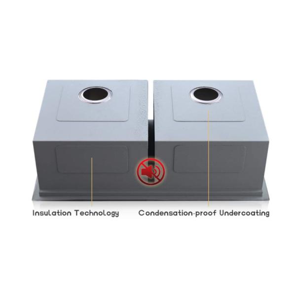 36 Inch Double Equal Bowl Workstation Kitchen Sink R10 Corner