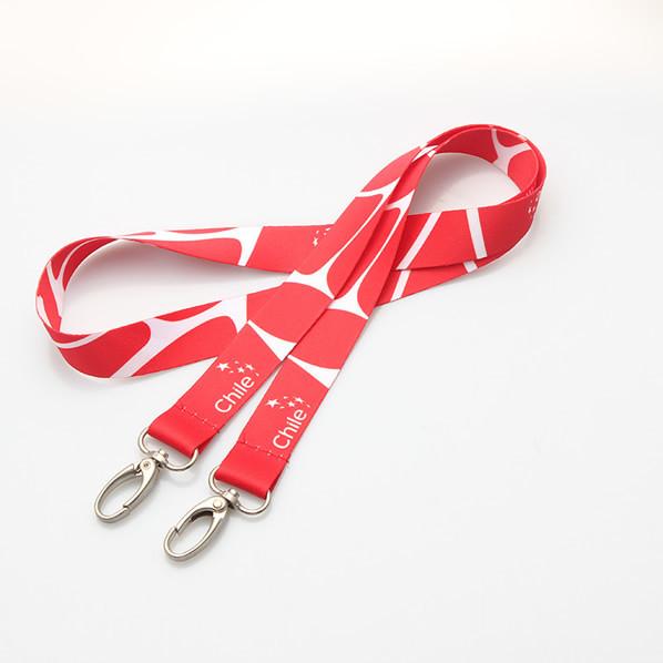 ID name holder metal double hook custom exhibition lanyards advertising printed wine glass cup holder neck lanyard