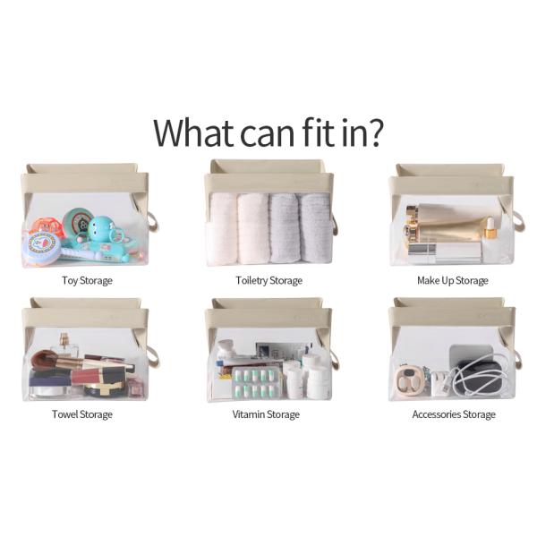 Biodegradable recyclable sustainable Clear Travel Toiletry Bag With Magnetic Closure, Makeup Bag For Women And Men, Cosmetic Bag For Travel