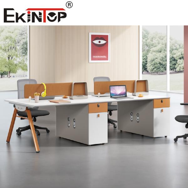 Estação de trabalho branca do escritório do tampo da mesa para a armação de aço da pessoa do pessoal 2-8