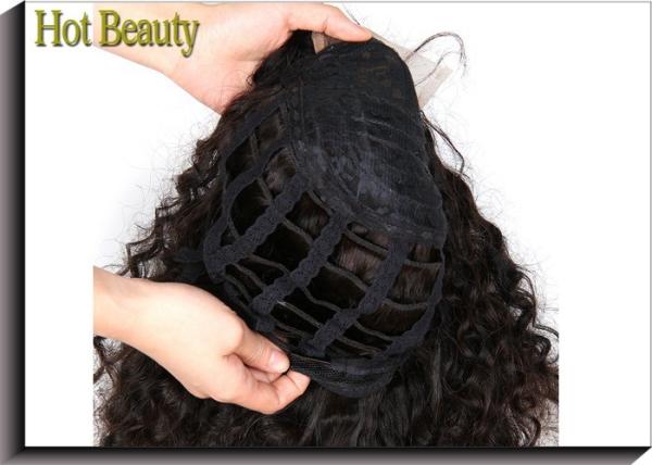 Machine Weft Lace Front Wig Virgin Hair Kinky Curly For Women 12 - 28