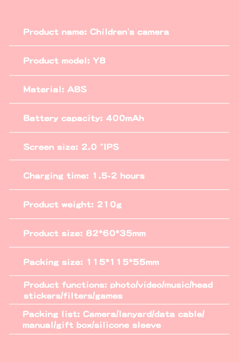 Cheep Multifunctional HD Digital Camera for Kids | Dual-Lens Video Recording & Smart Focus & Filter 1080P CMOS Sensor MP3