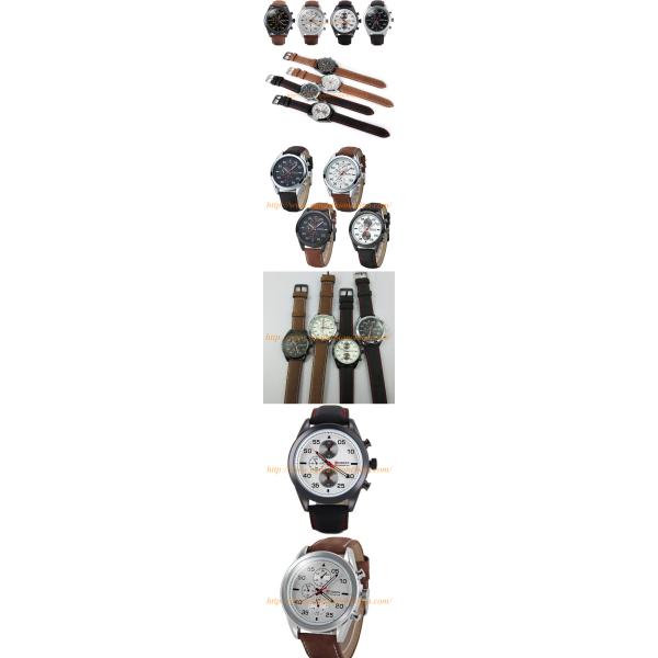 Brown Leather Watch Vintage Watches Man Business Watch Quartz Analog Watch Sports Watches