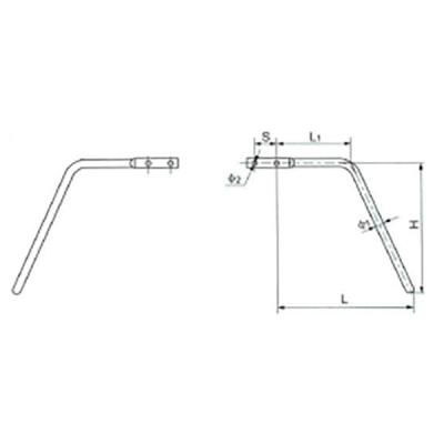 Customized Overhead Power Line Fittings Electric Arcing Horn Lightning Protection