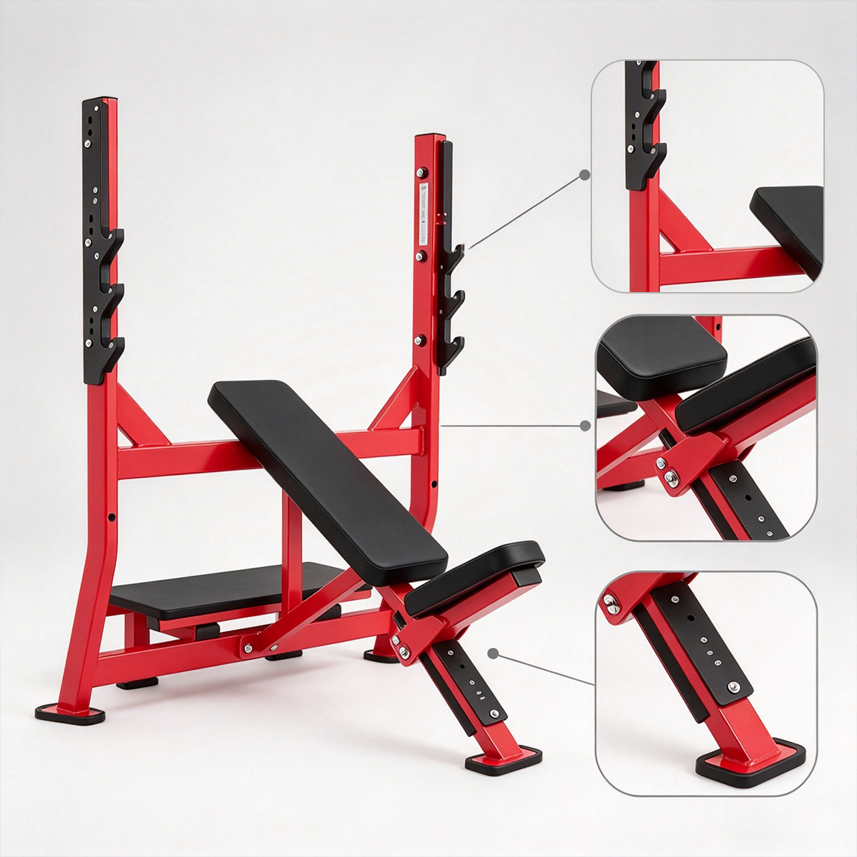 Olympic Decline Press Steel Plate Loaded Chest Machine for Lower Chest Gym Training