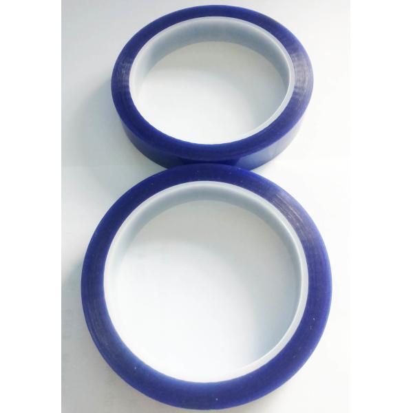 Economy grade PET Silicone Tape Single Adhesive Side , Blue Adhesive Tape For Spray Masking