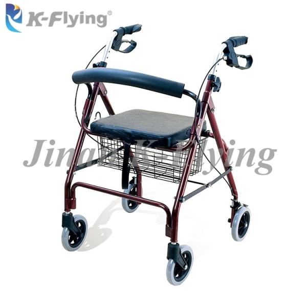 High Strength Medical Rehabilitation Equipment Aluminum Rollator Walker For Elderly
