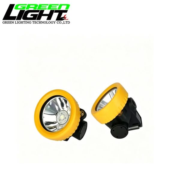 Cordless Mining Cap Lamp 5000Lux Rechargeable LED Miner Headlamp Lightweight IP68 Mining Helmet Light GLT-2