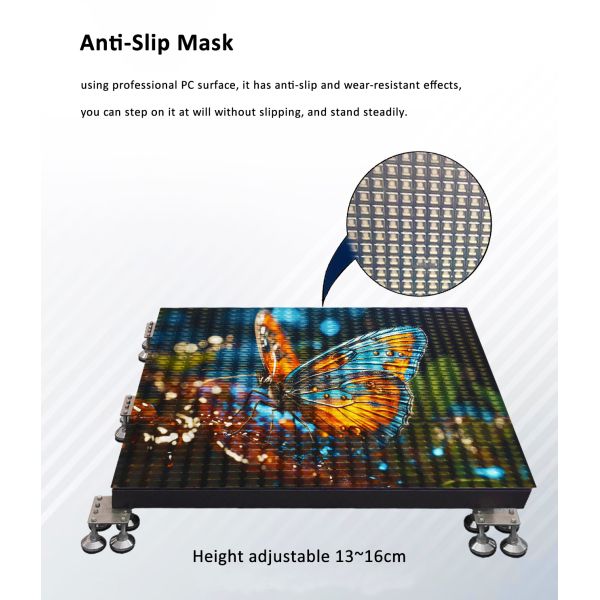 Built-in Sensing Chip 3d Intelligent Floor Screen LED Floor Tile Screen Interactive Sensing Floor Screen