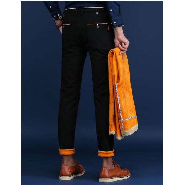 2023 Men's Casual Pants in Pencil Pants Pattern with Fly Opening and Zip Placket