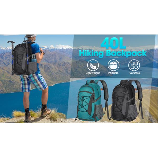 Hiking Backpack 40L Waterproof Camping Backpack Lightweight Packable Backpack for Women Men Outdoor Travel Daypack