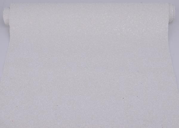 Wall Covering White Glitter Fabric , 1.38m Width Glitter Spandex Fabric