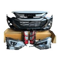 Kit de carrosserie avant de lampe de queue en plastique noir pour Isuzu DMAX 2021 à 2024