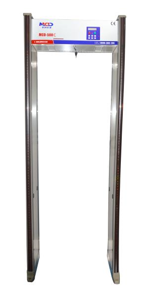 Walk Through Airport Security Metal Detector Door Scanner 18 Zones Anti - Interference
