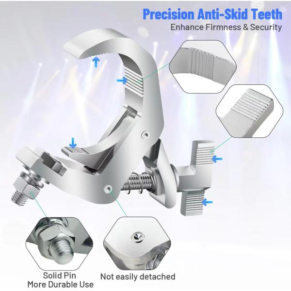 Clampas de aluminio de plata de 50 mm-60 mm Clampas de truss plegables Resistentes a la corrosión