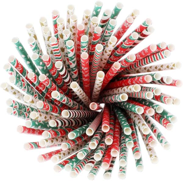 7.75 SGS Biodegradable Striped Straws
