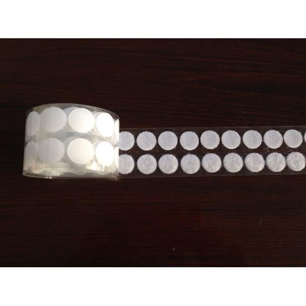 Self adhesive 20mm Custom Hook and Loop Coins , REACH SGS Certification