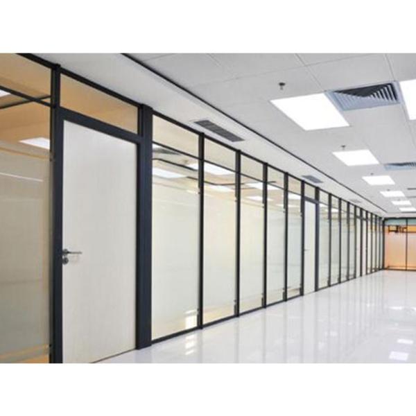 Top Supported Manually Operated Office Glass Partition Wall with Convenient Operability and Tempered Glass