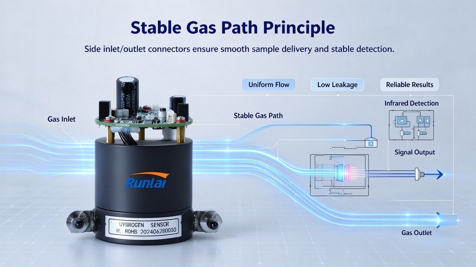 High Accuracy Metal Multi Gas Sensor Module Sound Alarm 1.5%F.S Precision