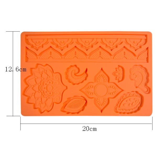DIY Silicone Baking Utensils Cake Tools Fondant Silicone Lace Mat Sustainable