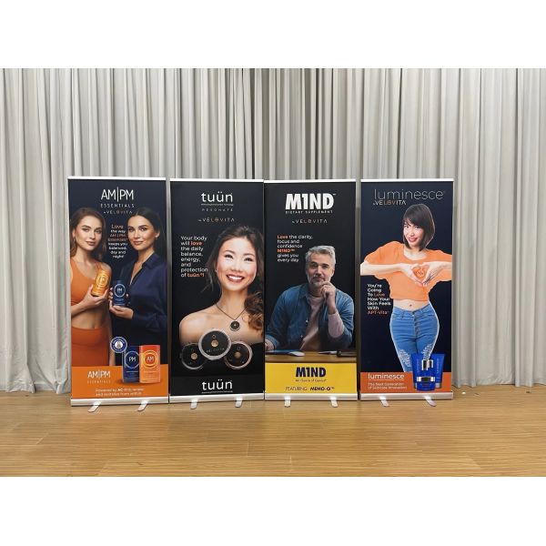 Aluminum Popup Graphic 85x200cm Retractable Banners For Trade Shows