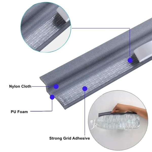 Multifunctional Window Weather Stripping Door Seal Strip Self Adhesive PU Foam Weather Strip