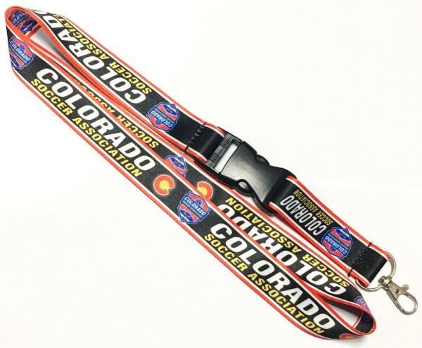 Sports Charity Activities Dye Sublimation Lanyards Safety Buckle Metal Hook