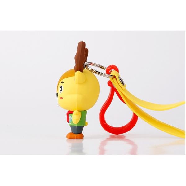 Custom Souvenir Soft PVC Rubber Movie Figure Miniature Attached To Metal Key Chain And Ring