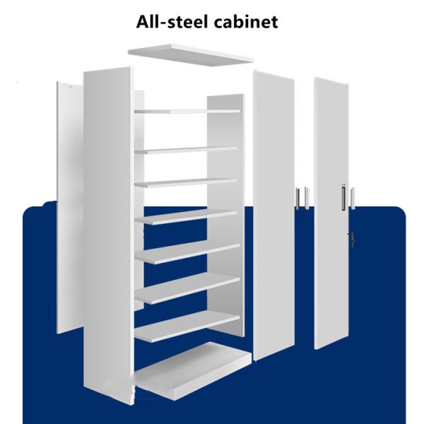 Steel Large Storage Instrument Medicine Display Cabinet , W850*D390*H1800mm Hospital Room Cabinets