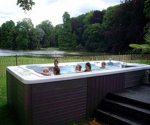 European design outdoor swim whirlpool massage bathtub SW-35A 3500*2250*1070mm